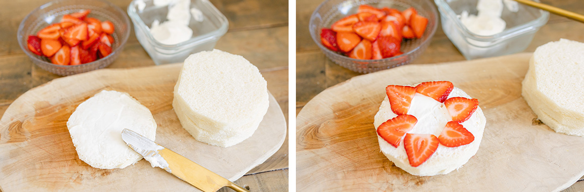 cake with slices strawberries