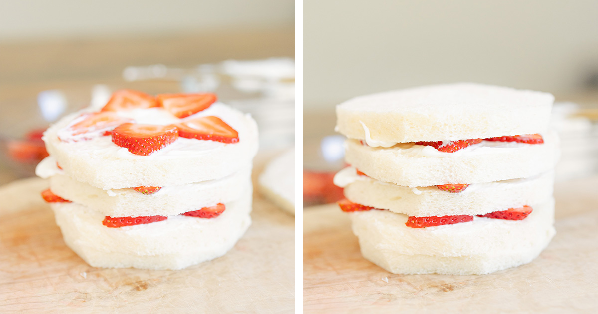 cake with slices strawberries